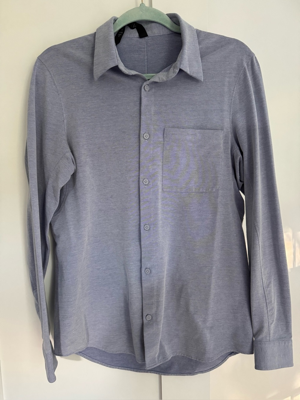 lululemon athletica Men's Long-Sleeve Button-Up Shirt - Light Blue Gray